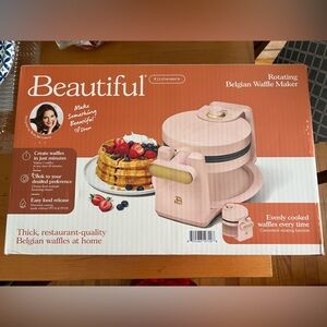 Beautiful By Drew Barrymore Rotating Belgian Waffle Maker